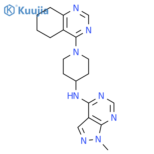N-{1-methyl-1H-pyrazolo[3,4-d]pyrimidin-4-yl}-1-(5,6,7,8-tetrahydroquinazolin-4-yl)piperidin-4-amine structure