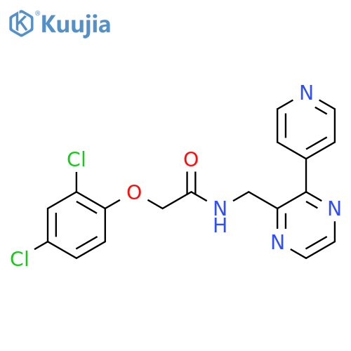 2-(2,4-dichlorophenoxy)-N-{[3-(pyridin-4-yl)pyrazin-2-yl]methyl}acetamide structure