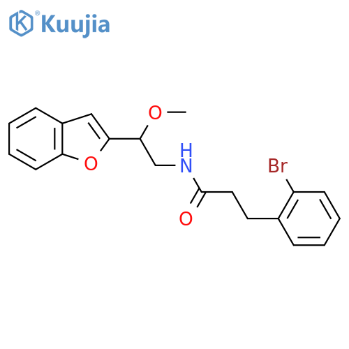 N-2-(1-benzofuran-2-yl)-2-methoxyethyl-3-(2-bromophenyl)propanamide structure