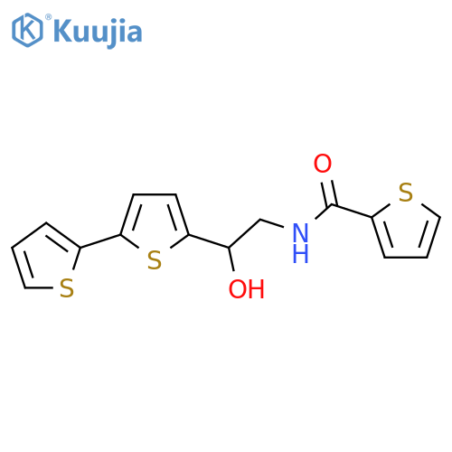 N-(2-{2,2'-bithiophene-5-yl}-2-hydroxyethyl)thiophene-2-carboxamide structure