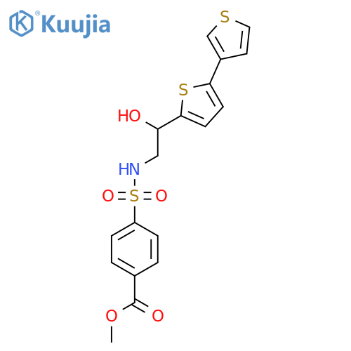 methyl 4-(2-{2,3'-bithiophene-5-yl}-2-hydroxyethyl)sulfamoylbenzoate structure