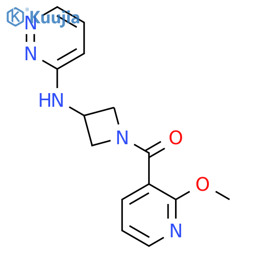 N-1-(2-methoxypyridine-3-carbonyl)azetidin-3-ylpyridazin-3-amine structure