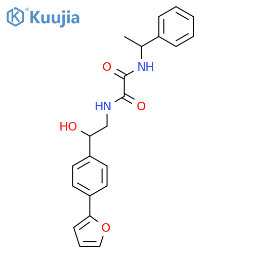 N-{2-4-(furan-2-yl)phenyl-2-hydroxyethyl}-N'-(1-phenylethyl)ethanediamide structure