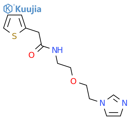 N-{2-[2-(1H-imidazol-1-yl)ethoxy]ethyl}-2-(thiophen-2-yl)acetamide structure