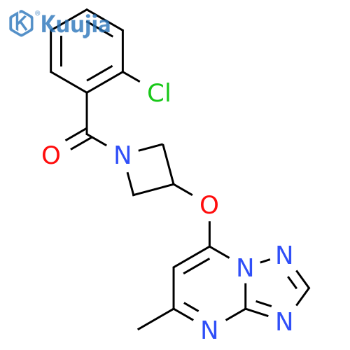 1-(2-Chlorobenzoyl)-3-({5-methyl-[1,2,4]triazolo[1,5-a]pyrimidin-7-yl}oxy)azetidine structure