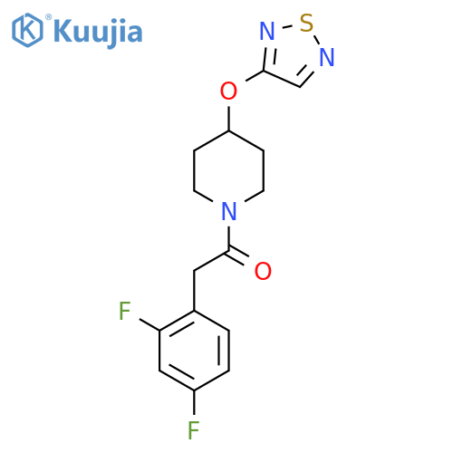 2-(2,4-Difluorophenyl)-1-[4-(1,2,5-thiadiazol-3-yloxy)piperidin-1-yl]ethan-1-one structure
