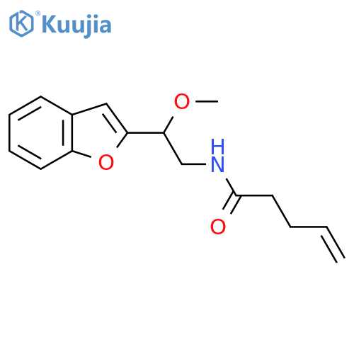 N-2-(1-benzofuran-2-yl)-2-methoxyethylpent-4-enamide structure