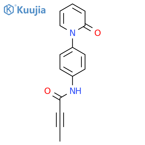 N-4-(2-oxo-1,2-dihydropyridin-1-yl)phenylbut-2-ynamide structure