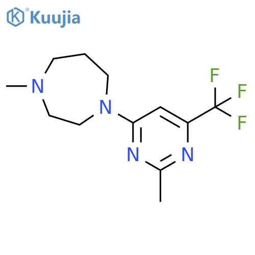 1-methyl-4-2-methyl-6-(trifluoromethyl)pyrimidin-4-yl-1,4-diazepane structure