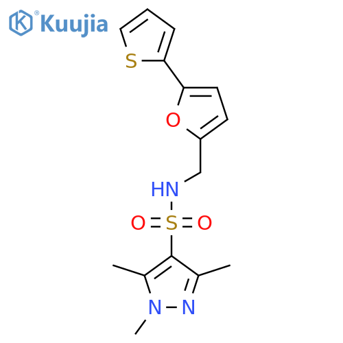 1,3,5-trimethyl-N-{[5-(thiophen-2-yl)furan-2-yl]methyl}-1H-pyrazole-4-sulfonamide structure