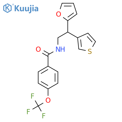 N-2-(furan-2-yl)-2-(thiophen-3-yl)ethyl-4-(trifluoromethoxy)benzamide structure