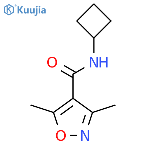 N-cyclobutyl-3,5-dimethyl-1,2-oxazole-4-carboxamide structure