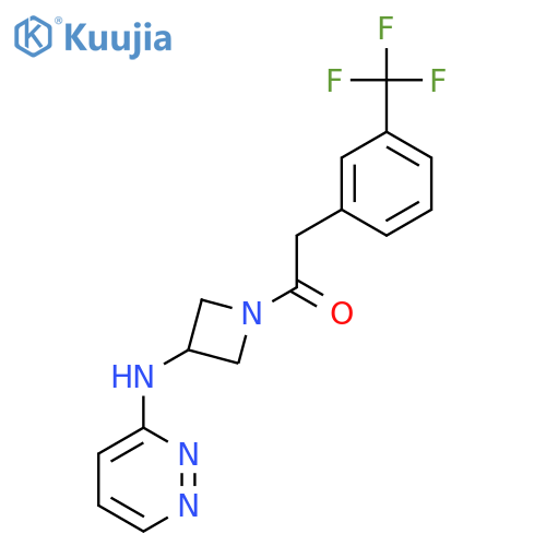 1-{3-(pyridazin-3-yl)aminoazetidin-1-yl}-2-3-(trifluoromethyl)phenylethan-1-one structure