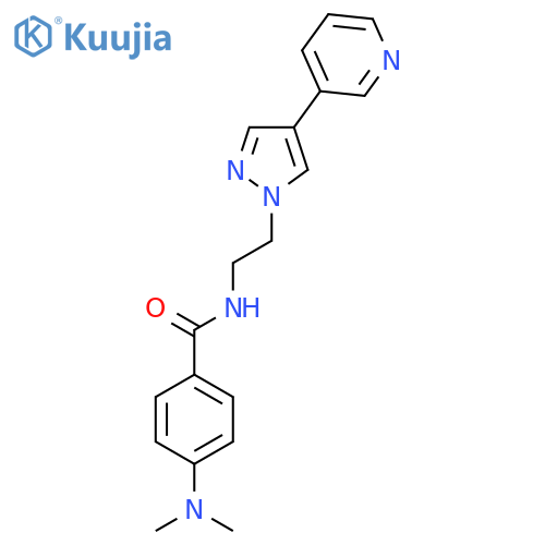 4-(dimethylamino)-N-{2-4-(pyridin-3-yl)-1H-pyrazol-1-ylethyl}benzamide structure