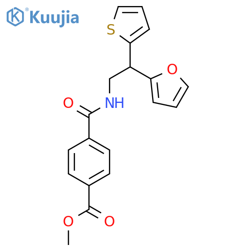 Methyl 4-{[2-(furan-2-yl)-2-(thiophen-2-yl)ethyl]carbamoyl}benzoate structure