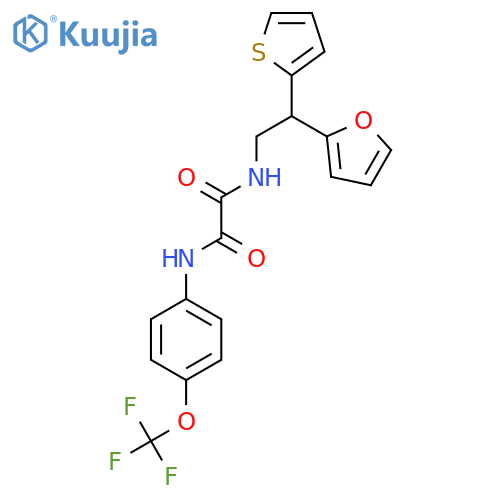 N-[2-(furan-2-yl)-2-(thiophen-2-yl)ethyl]-N'-[4-(trifluoromethoxy)phenyl]ethanediamide structure