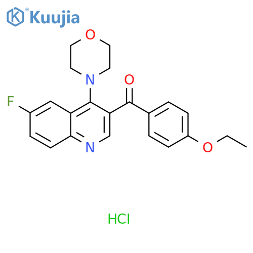3-(4-ethoxybenzoyl)-6-fluoro-4-(morpholin-4-yl)quinoline hydrochloride structure