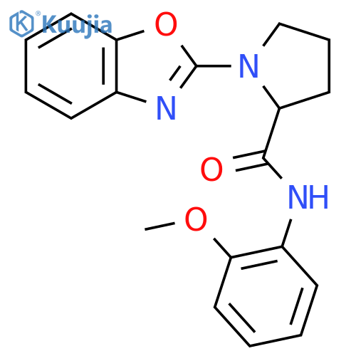 1-(1,3-benzoxazol-2-yl)-N-(2-methoxyphenyl)pyrrolidine-2-carboxamide structure