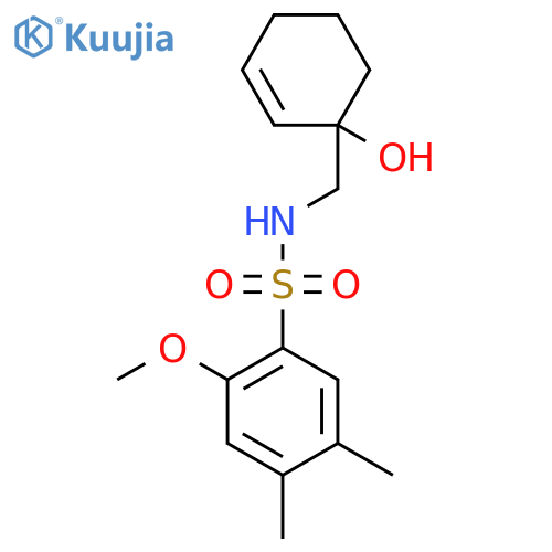 N-[(1-hydroxycyclohex-2-en-1-yl)methyl]-2-methoxy-4,5-dimethylbenzene-1-sulfonamide structure