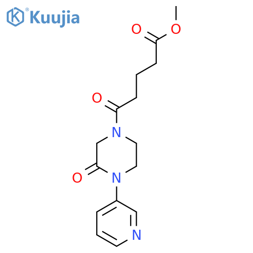 Methyl 5-oxo-5-[3-oxo-4-(pyridin-3-yl)piperazin-1-yl]pentanoate structure