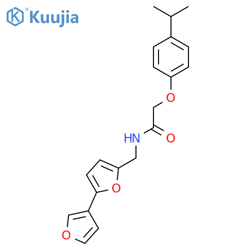 N-({2,3'-bifuran-5-yl}methyl)-2-4-(propan-2-yl)phenoxyacetamide structure