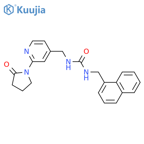 1-[(Naphthalen-1-yl)methyl]-3-{[2-(2-oxopyrrolidin-1-yl)pyridin-4-yl]methyl}urea structure