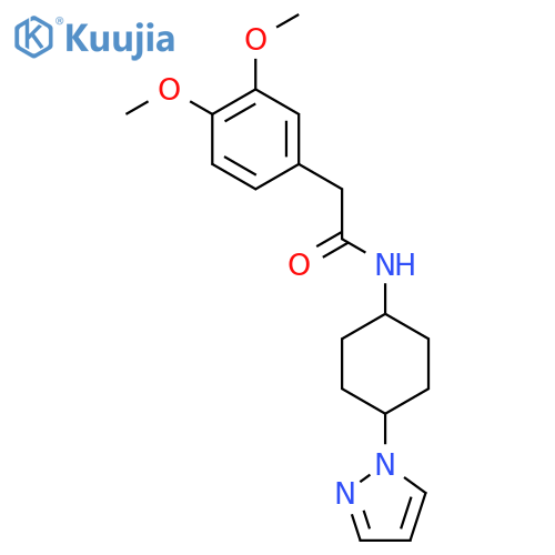 2-(3,4-dimethoxyphenyl)-N-[4-(1H-pyrazol-1-yl)cyclohexyl]acetamide structure