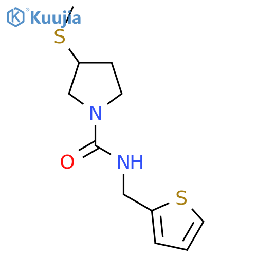 3-(methylsulfanyl)-N-(thiophen-2-yl)methylpyrrolidine-1-carboxamide structure