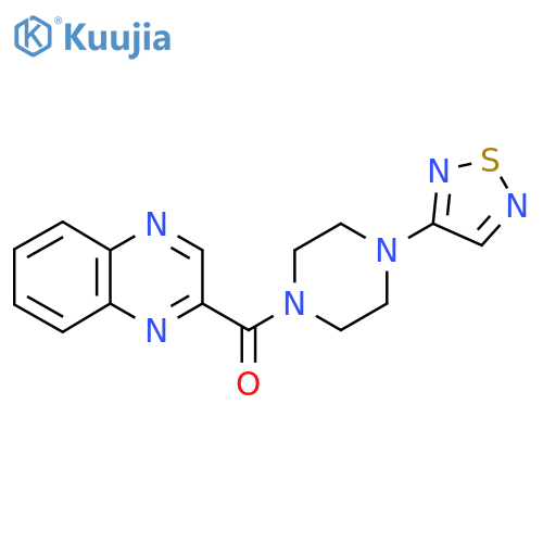 2-4-(1,2,5-thiadiazol-3-yl)piperazine-1-carbonylquinoxaline structure