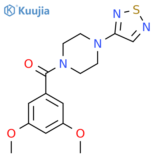 1-(3,5-dimethoxybenzoyl)-4-(1,2,5-thiadiazol-3-yl)piperazine structure