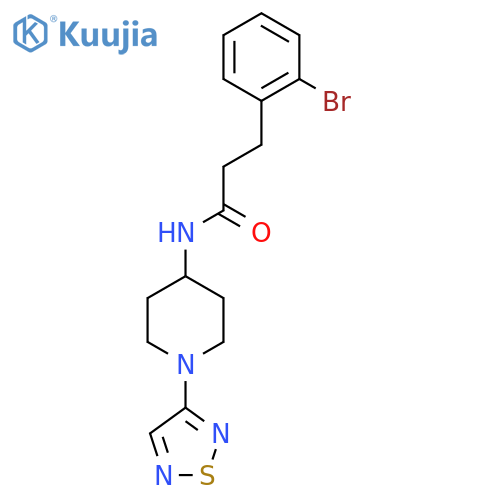 3-(2-bromophenyl)-N-1-(1,2,5-thiadiazol-3-yl)piperidin-4-ylpropanamide structure