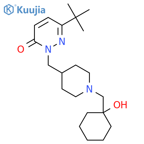 6-Tert-butyl-2-({1-[(1-hydroxycyclohexyl)methyl]piperidin-4-yl}methyl)-2,3-dihydropyridazin-3-one structure
