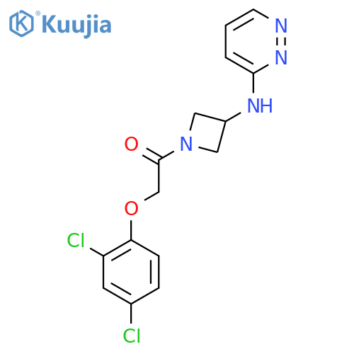 2-(2,4-dichlorophenoxy)-1-{3-(pyridazin-3-yl)aminoazetidin-1-yl}ethan-1-one structure