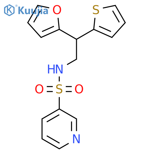 N-[2-(furan-2-yl)-2-(thiophen-2-yl)ethyl]pyridine-3-sulfonamide structure