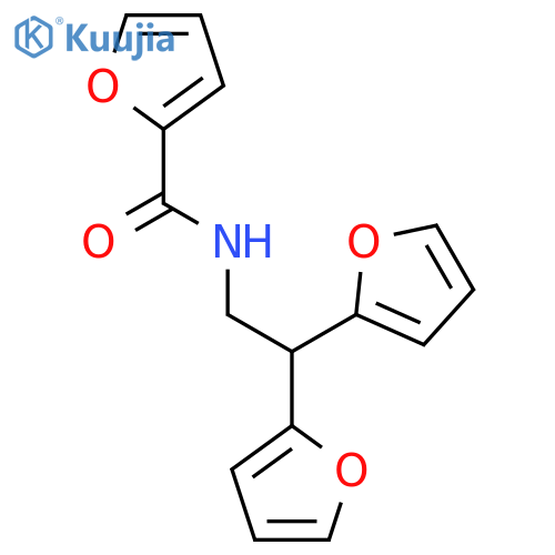 N-[2,2-bis(furan-2-yl)ethyl]furan-2-carboxamide structure