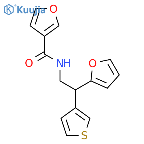 N-2-(furan-2-yl)-2-(thiophen-3-yl)ethylfuran-3-carboxamide structure