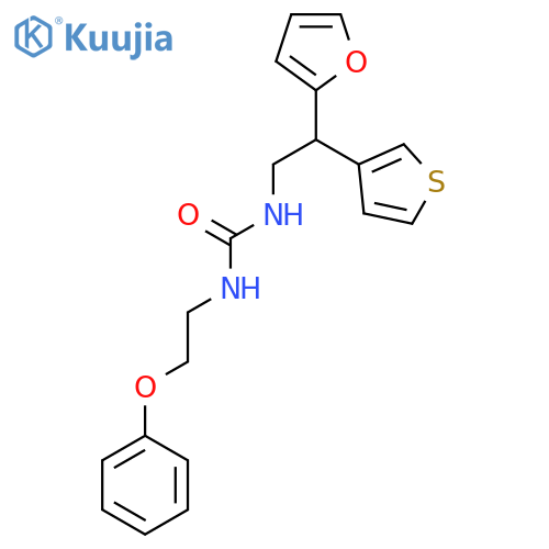 3-2-(furan-2-yl)-2-(thiophen-3-yl)ethyl-1-(2-phenoxyethyl)urea structure