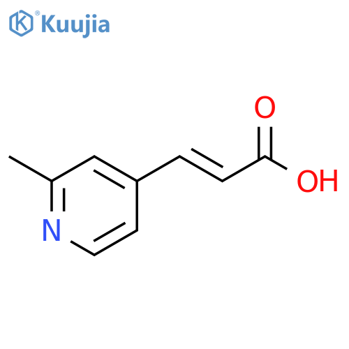 (2E)-3-(2-methylpyridin-4-yl)prop-2-enoic acid structure