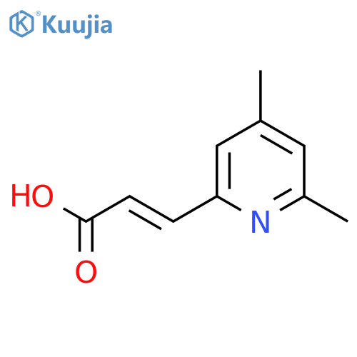 (2E)-3-(4,6-dimethylpyridin-2-yl)prop-2-enoic acid structure