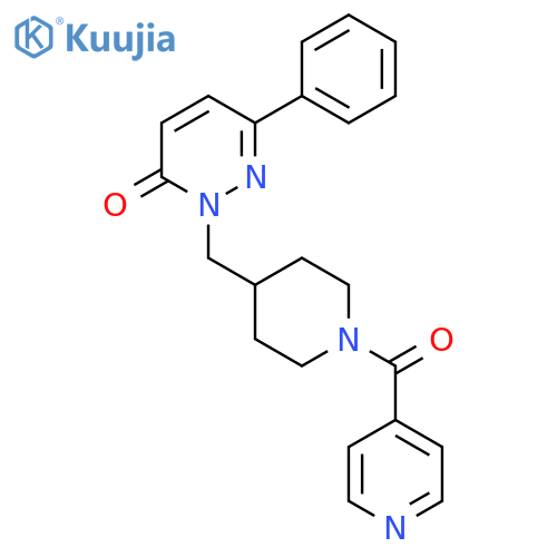 6-phenyl-2-{1-(pyridine-4-carbonyl)piperidin-4-ylmethyl}-2,3-dihydropyridazin-3-one structure