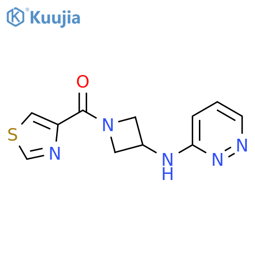 N-1-(1,3-thiazole-4-carbonyl)azetidin-3-ylpyridazin-3-amine structure