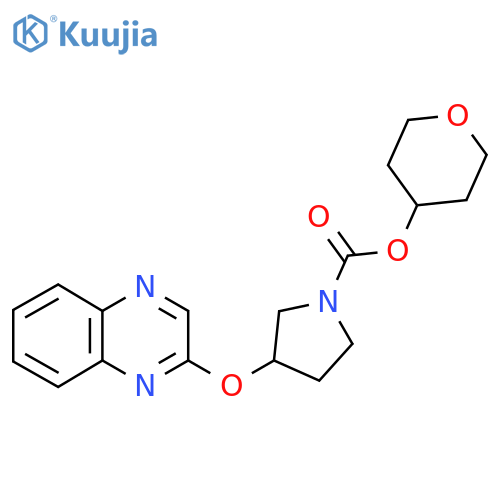 Oxan-4-yl 3-(quinoxalin-2-yloxy)pyrrolidine-1-carboxylate structure