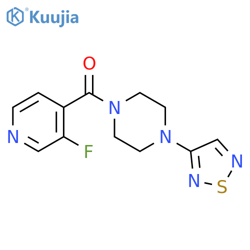 1-(3-fluoropyridine-4-carbonyl)-4-(1,2,5-thiadiazol-3-yl)piperazine structure