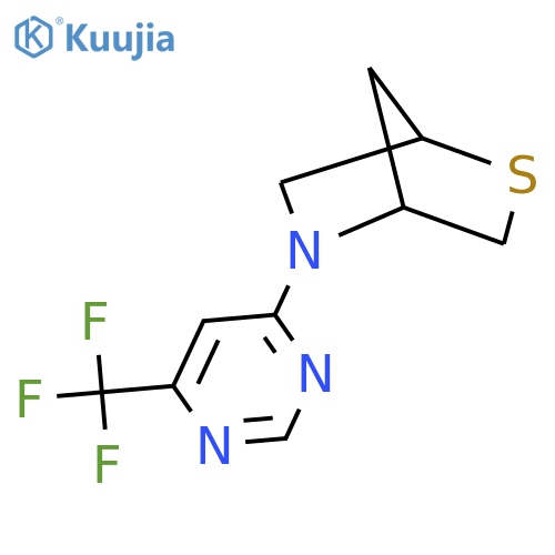 5-[6-(Trifluoromethyl)pyrimidin-4-yl]-2-thia-5-azabicyclo[2.2.1]heptane structure