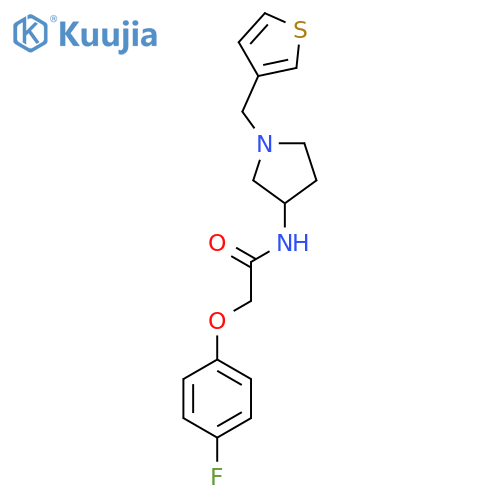 2-(4-fluorophenoxy)-N-{1-[(thiophen-3-yl)methyl]pyrrolidin-3-yl}acetamide structure