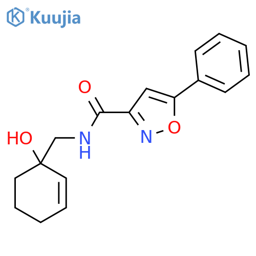 N-[(1-hydroxycyclohex-2-en-1-yl)methyl]-5-phenyl-1,2-oxazole-3-carboxamide structure