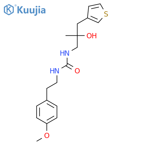 3-{2-Hydroxy-2-[(thiophen-3-yl)methyl]propyl}-1-[2-(4-methoxyphenyl)ethyl]urea structure