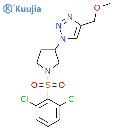 1-[1-(2,6-dichlorobenzenesulfonyl)pyrrolidin-3-yl]-4-(methoxymethyl)-1H-1,2,3-triazole structure