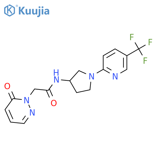 2-(6-oxo-1,6-dihydropyridazin-1-yl)-N-{1-5-(trifluoromethyl)pyridin-2-ylpyrrolidin-3-yl}acetamide structure