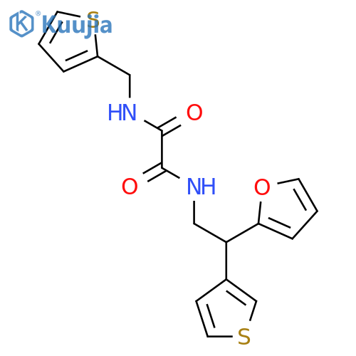 N-[2-(furan-2-yl)-2-(thiophen-3-yl)ethyl]-N'-[(thiophen-2-yl)methyl]ethanediamide structure